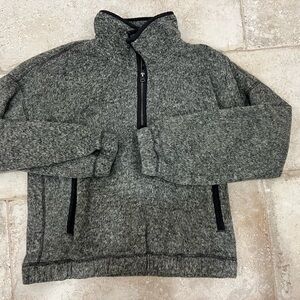 Abercrombie Gray Fleece 1/4 Zip Pullover – S